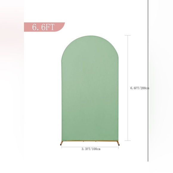 Peomeise 6.6FT Wedding Arch Cover, Sage Green Arch Backdrop Cover Stretchy - Picture 5 of 6